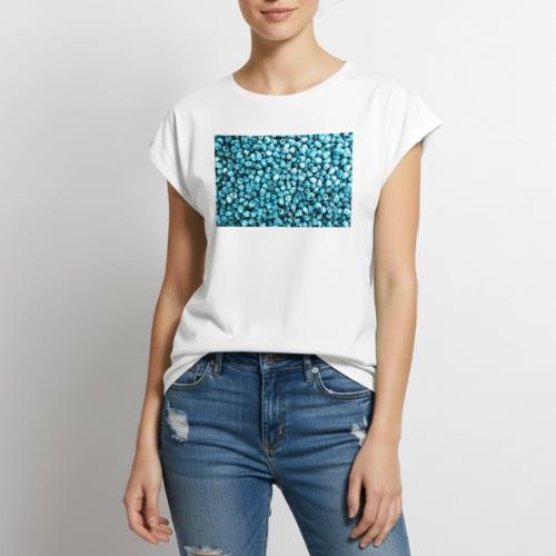 Stack of Blueberry Fruit Cute Photo. Buy Now - Women's Premium Roll Up Sleeve T-Shirt