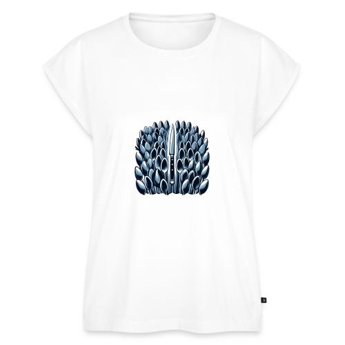 In a World of Spoons Be a Knife - Women's Premium Roll Up Sleeve T-Shirt