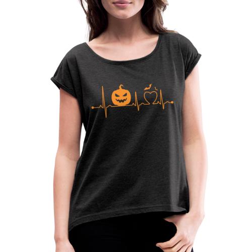 Halloween Beat - Women's Roll Cuff T-Shirt