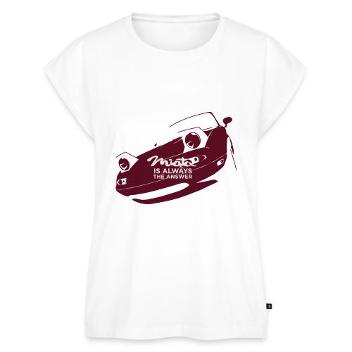 Miata is always the answer - Women's Premium Roll Up Sleeve T-Shirt