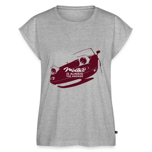 Miata is always the answer - Women's Premium Roll Up Sleeve T-Shirt