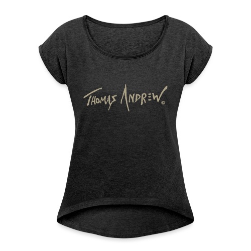 Thomas Andrew Signature_d - Women's Roll Cuff T-Shirt