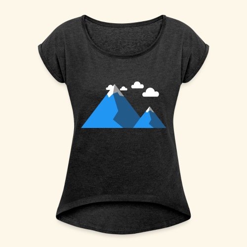 Mountains - Women's Roll Cuff T-Shirt