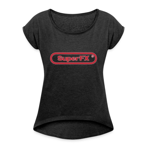 SuperFX Game Music Evolved Band Logo Red - Women's Roll Cuff T-Shirt