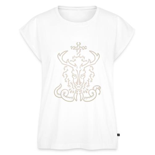 CHRISTmas Stag Light - Women's Premium Roll Up Sleeve T-Shirt