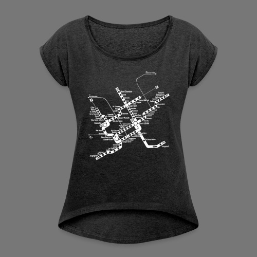 METRO Map - Women's Roll Cuff T-Shirt