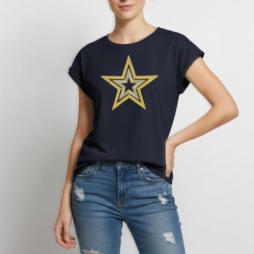 Star - Women's Premium Roll Up Sleeve T-Shirt