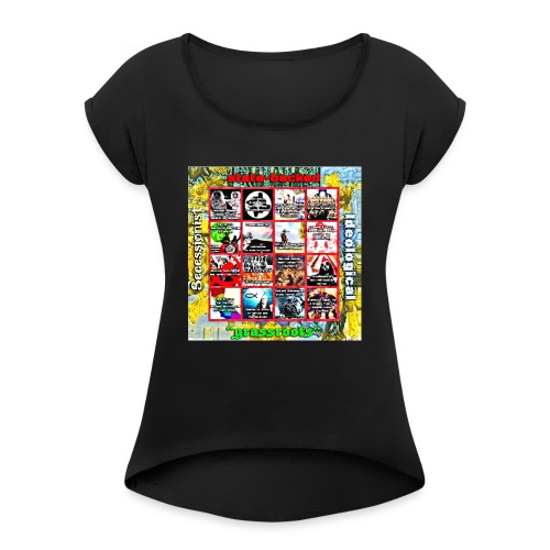 Meme Grid - Women's Roll Cuff T-Shirt