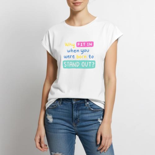 Trending design. - Women's Premium Roll Up Sleeve T-Shirt