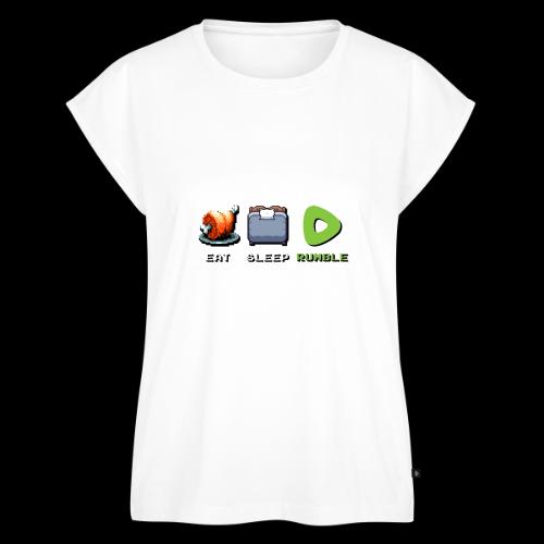 Eat Sleep Rumble merch - Women's Premium Roll Up Sleeve T-Shirt