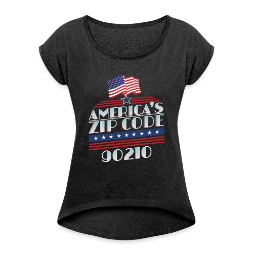 90210 Americas ZipCode Merchandise - Women's Roll Cuff T-Shirt