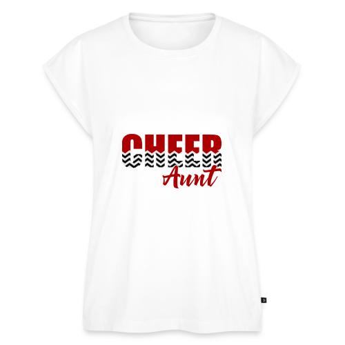 Cheer Aunt - Women's Premium Roll Up Sleeve T-Shirt