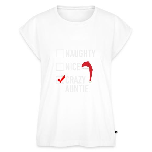Naughty Nice Crazy Auntie - Women's Premium Roll Up Sleeve T-Shirt