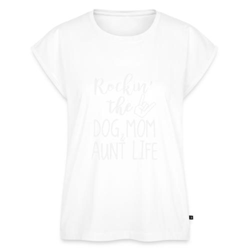 Rocking the Dog Mom and - Women's Premium Roll Up Sleeve T-Shirt