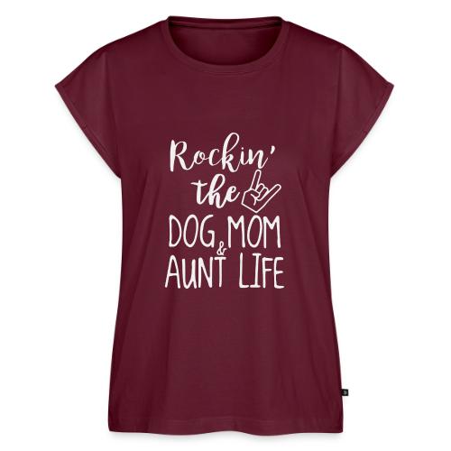 Rocking the Dog Mom and - Women's Premium Roll Up Sleeve T-Shirt