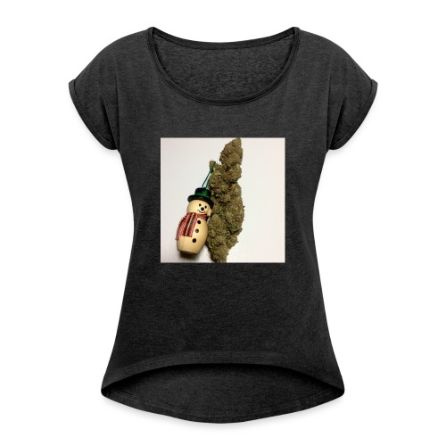 Christmas Tree Nugget - Women's Roll Cuff T-Shirt