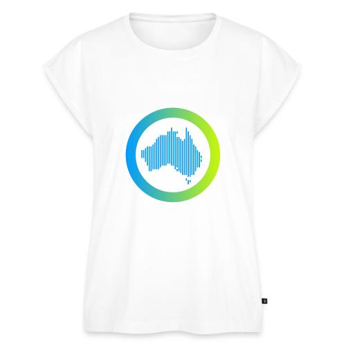 Gradient Symbol Only - Women's Premium Roll Up Sleeve T-Shirt