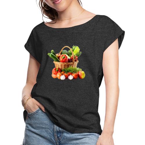 Vegetable transparent - Women's Roll Cuff T-Shirt