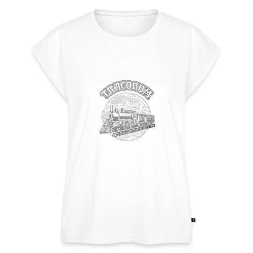 Tracorum Cosmic Train Washed Out Look - Women's Premium Roll Up Sleeve T-Shirt
