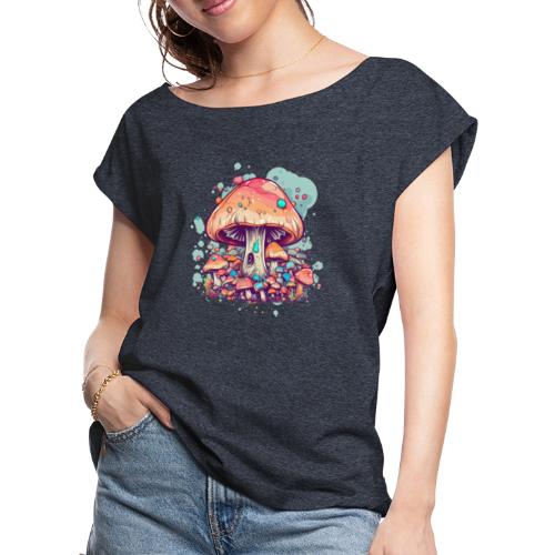 The Mushroom Collective - Women's Roll Cuff T-Shirt