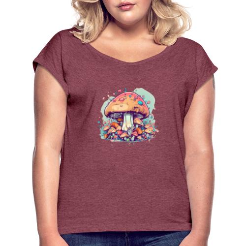 The Fungus Family Fun Hour - Women's Roll Cuff T-Shirt