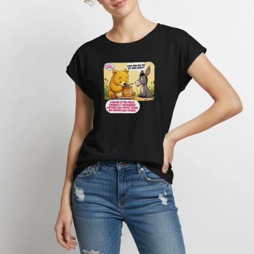 Honey Bear - Fire Tyrants - Women's Premium Roll Up Sleeve T-Shirt