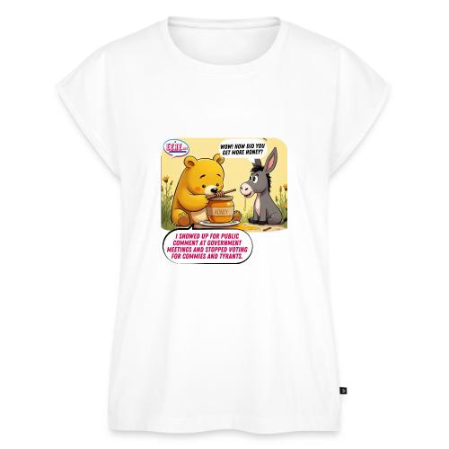 Honey Bear - Fire Tyrants - Women's Premium Roll Up Sleeve T-Shirt