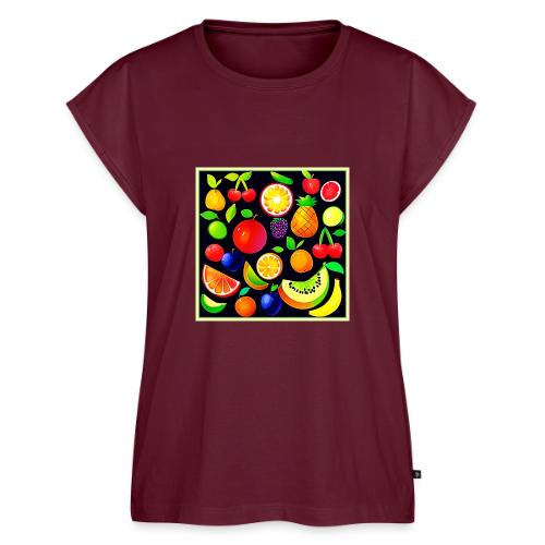 Bright Fruit Collection - Women's Premium Roll Up Sleeve T-Shirt