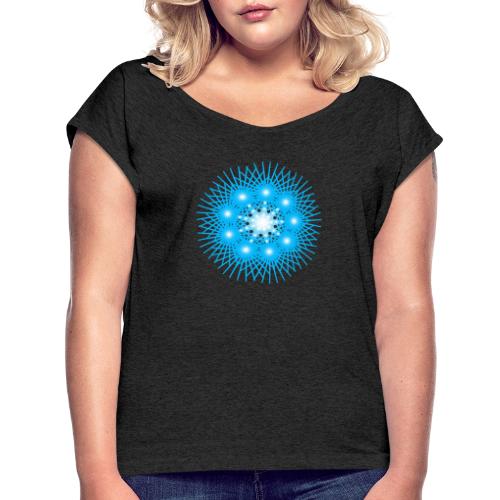 Detoxifier (Edge): Blue - HealingCodeShop.com - Women's Roll Cuff T-Shirt