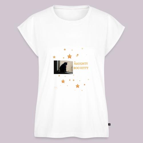 Naughty Boo Kitty - Women's Premium Roll Up Sleeve T-Shirt