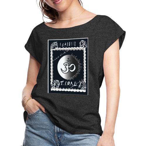 TIDAL (dark) album art - Women's Roll Cuff T-Shirt