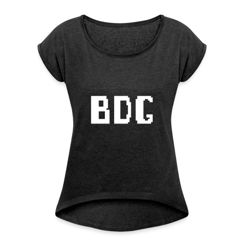 BDG 8-Bit Design White - Women's Roll Cuff T-Shirt