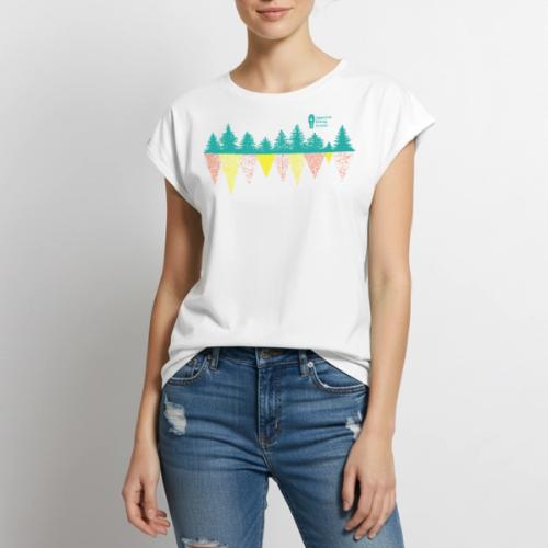 Treeline Geometry - Women's Premium Roll Up Sleeve T-Shirt