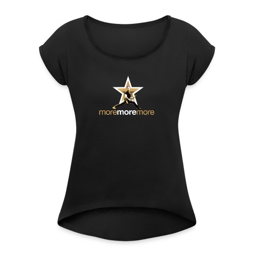 Rockstar-Rob-BlackShirt - Women's Roll Cuff T-Shirt