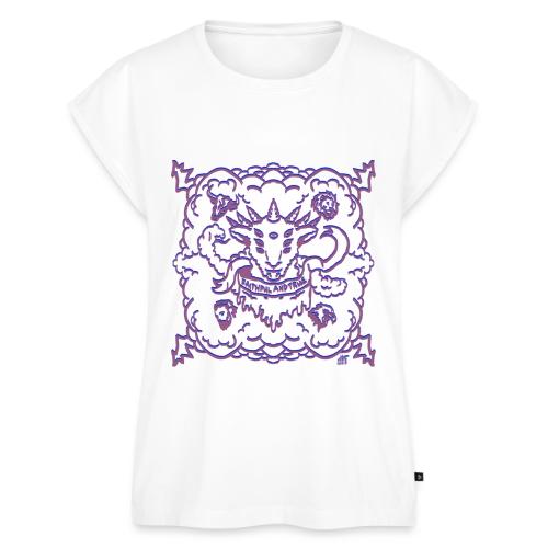 Revelation Lamb Purple - Women's Premium Roll Up Sleeve T-Shirt