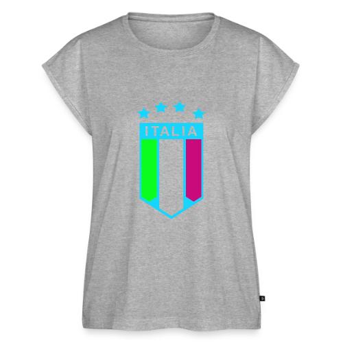 4 Star Italia Shield - Women's Premium Roll Up Sleeve T-Shirt