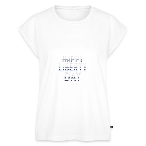 Happy Liberty Day - Women's Premium Roll Up Sleeve T-Shirt