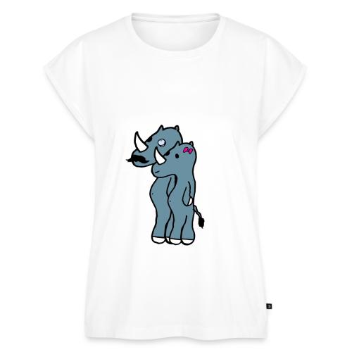 Rhino family - Women's Premium Roll Up Sleeve T-Shirt