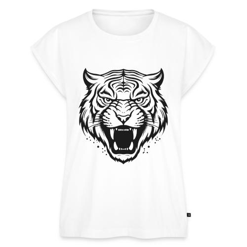 Wild Tiger Fashion, the fury of the feline tiger. - Women's Premium Roll Up Sleeve T-Shirt