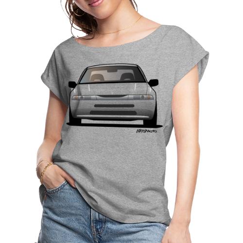 Subaru Alcyone SVX Modern JDM Icon Sticker - Women's Roll Cuff T-Shirt