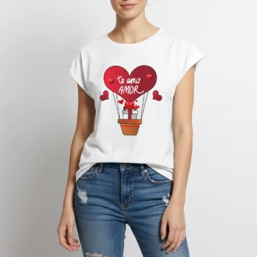 Fashion Valentine's Day Hearts, Gifts February 14 - Women's Premium Roll Up Sleeve T-Shirt