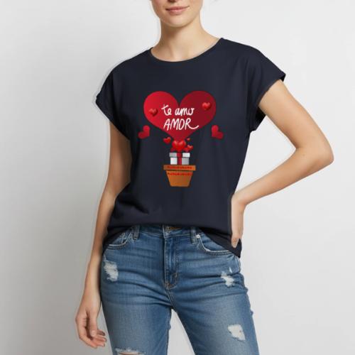 Fashion Valentine's Day Hearts, Gifts February 14 - Women's Premium Roll Up Sleeve T-Shirt