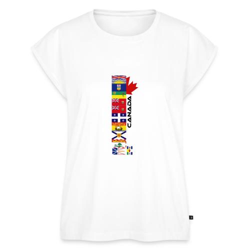 Canadian Provinces - Women's Premium Roll Up Sleeve T-Shirt
