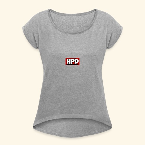 HPD Logo - Women's Roll Cuff T-Shirt