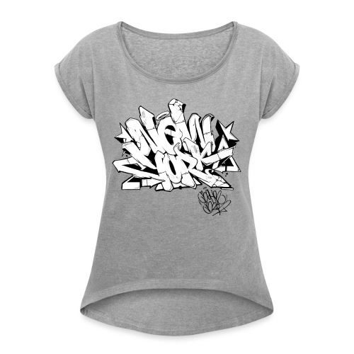 Behr - New York Graffiti Design - Women's Roll Cuff T-Shirt