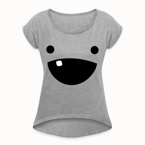 Slimecicle Face Women's T Shirt - Women's Roll Cuff T-Shirt