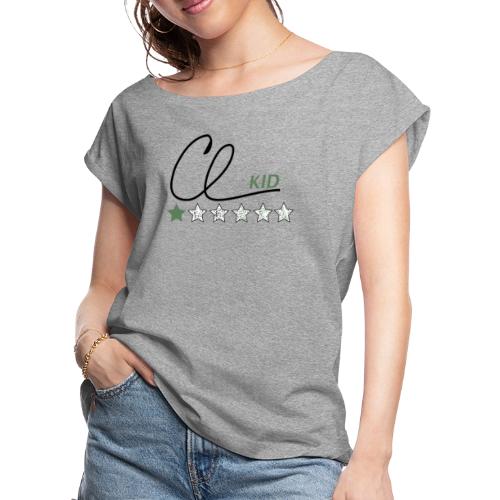 CL KID Logo (Olive) - Women's Roll Cuff T-Shirt