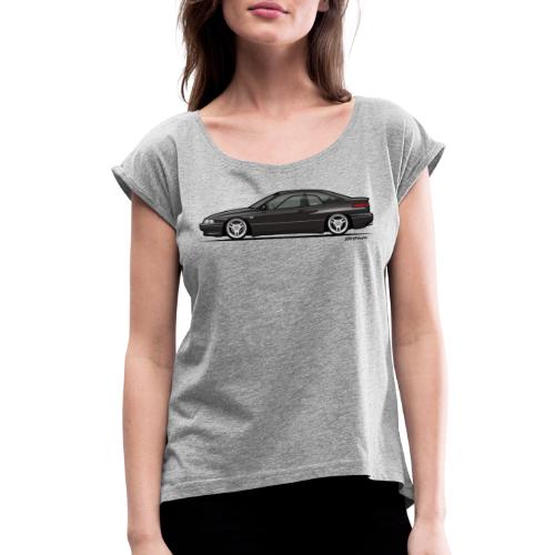 Low Subaru SVX Ebony Mica - Women's Roll Cuff T-Shirt