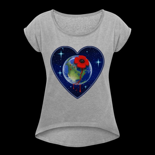 The Heart Remembers - Women's Roll Cuff T-Shirt