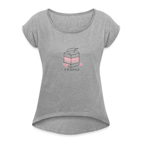 Strawberry Milk - Women's Roll Cuff T-Shirt